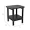 Flash Furniture Newport HDPE 2-Tier Adirondack Side Table - All-Weather - Indoor/Outdoor Black LE-HMP-1035-1517H-BK-GG - alternate 9